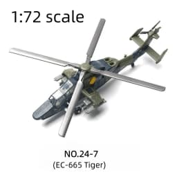 1:72 Creative Military Series Building Blocks EC-665 The Tiger Style Twin Engine Armed Helicopter Model Toys For Christmas Gifts