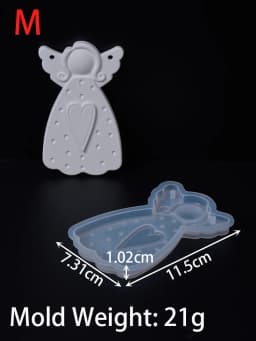 Heart Dot Texture Dress Girl Mold DIY Handmade Faceless Angel Plaster Resin Craft Silicone Molds Home Christmas Tree Decor