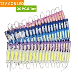 Multicolour 20PCS/lot 12V Led Modules COB Light for Backlight Shop Banner Waterproof IP65 Car Truck Train Christmas Decorations