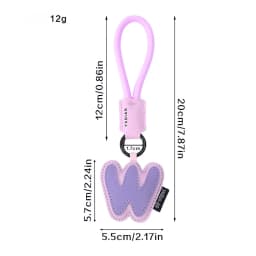 Mixed Color Pu Leather Letter Key Chains A-Z Initial Alphabet Pendant Wristband Key Ring Bag Tag Ornaments Christmas Party Gifts