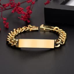 18k Gold-Color 10mm Chain Bracelets For Man Women High Quality Fashion Jewelry Wedding Party Christmas Gifts Wholesale