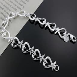 korean trend 925 sterling silver fine heart kelp fashion Bracelet for woman luxury jewelry Wedding party Christmas gifts