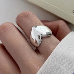 BF CLUB 925 Sterling Rings for Women Fashion Geometric Handmade Irregular Strip Ring Party Christmas Gift