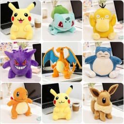 Pokemon Stuff Plush Toys Kawaii Pikachu Pichu Charmander Squirtle Psyduck Anime Soft Dolls Doll Kids Birthday Christmas Gift