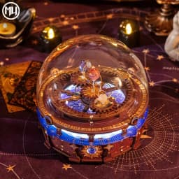 MU Horoscope Wooden Music Box 3D Three-Dimensional Jigsaw Hand DIY To Send Boyfriend Birthday Gift Christmas Toy Decoration Comp