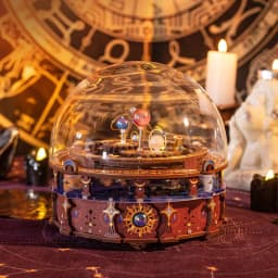 MU Horoscope Wooden Music Box 3D Three-Dimensional Jigsaw Hand DIY To Send Boyfriend Birthday Gift Christmas Toy Decoration Comp