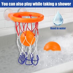 Bath Toys -mini Bathtub Basketball Hoop, Suction Cup Basketball Hoop & Balls Set, Halloween/Christmas