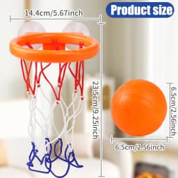 Bath Toys -mini Bathtub Basketball Hoop, Suction Cup Basketball Hoop & Balls Set, Halloween/Christmas