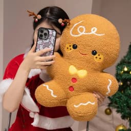 Cute Santa Claus & Elk Snowman Gingerbread Man Plush Toys Stuffed Animal Doll Christmas Gifts For Children Kids Home Decoration