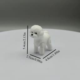 3D Printed Poodle Statue, Plastic Dog Decoration for Events, Holiday Home Kitchen Decoration, Christmas and Halloween