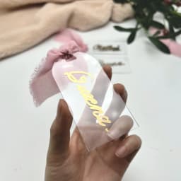 50-Pack Clear Acrylic Bookmarks 3.54 X 1.77 Inches, Blank DIY Craft Plastic Tags for Christmas, Halloween, Wedding, Engagement