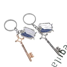 Attack on Titan Metal Keychain for Man Women Anime Peripheral Pendant Backpack Key Chains Accessories Christmas Gift