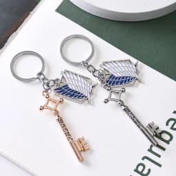 Attack on Titan Metal Keychain for Man Women Anime Peripheral Pendant Backpack Key Chains Accessories Christmas Gift