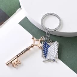 Attack on Titan Metal Keychain for Man Women Anime Peripheral Pendant Backpack Key Chains Accessories Christmas Gift