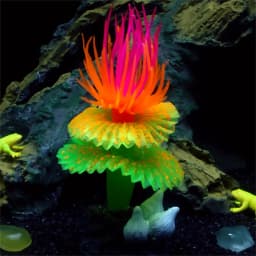 1pc, Fluorescent Sea Worm Coral Ornament, Luminous Aquarium Decoration, Festive Underwater Christmas Tree Design for Stocking St