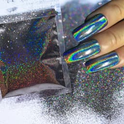 0.2mm Christmas Laser Chrome Red Glitter Powder 10G Ultra Fine Holographic Nail Pigment for Nail Gel Polish Reflective Pigment