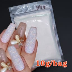 0.2mm Christmas Laser Chrome Red Glitter Powder 10G Ultra Fine Holographic Nail Pigment for Nail Gel Polish Reflective Pigment