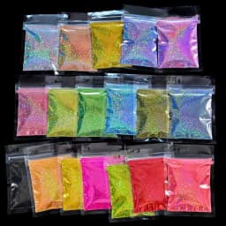 0.2mm Christmas Laser Chrome Red Glitter Powder 10G Ultra Fine Holographic Nail Pigment for Nail Gel Polish Reflective Pigment