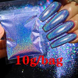 0.2mm Christmas Laser Chrome Red Glitter Powder 10G Ultra Fine Holographic Nail Pigment for Nail Gel Polish Reflective Pigment