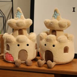 High Quality Brown Fortress Lighthouse Plush Dolls Office Decor Soft Baby Comfort Dolls Birthday Christmas Gifts For Kids