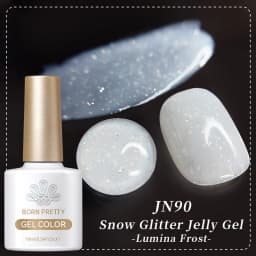 BORN PRETTY 10ml Snow Glitter Jelly Gel Polish Christmas Vernis Semi Permanent Nail Art Soak Off UV Gel Manicure Nail Supplies