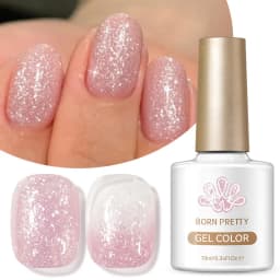 BORN PRETTY 10ml Snow Glitter Jelly Gel Polish Christmas Vernis Semi Permanent Nail Art Soak Off UV Gel Manicure Nail Supplies