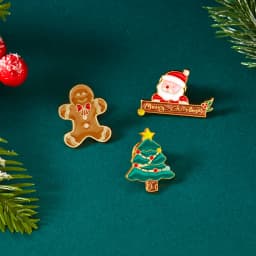 3pcs/set Christmas Brooch For Women Men Santa Claus Bell Elk Snowflake Xmas Tree Snowman Enamel Pins New Year Festival Gifts