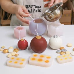 Nicole Christmas Bauble Candle Silicone Mold DIY Scented Candle Making Mould Xmas Gifts Tools Home Decoration
