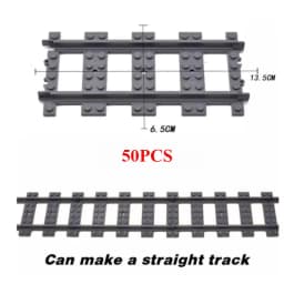 Creative MOC City Traffic Straight Track Curve Lane Change and Track Building Blocks for Children-Boys' Christmas Gift