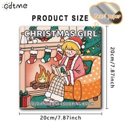 Christmas Girl Cozy Festive Coloring Book for Adults Bold & Easy Anti Anxiety Stress Relief Art Activity Book Perfect Gift