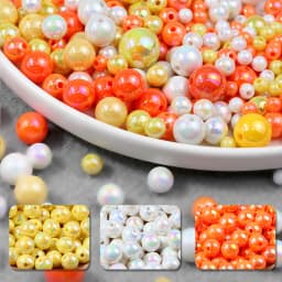 Tri-Color Mixed Christmas Halloween AB Loose Bead 6 8 10 12 14 16mm For Jewelry Making Handmade Craft Supplies Bracelet Necklace