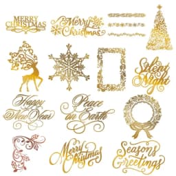 Reindeer Christmas Tree Snowflake Metal Hot Foil Plate for DIY Scrapbooking Photo Album Embossing Paper Cards Making Crafts