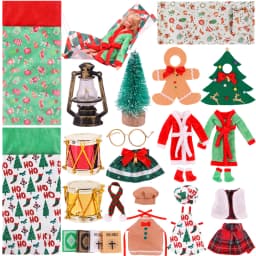 Christmas Doll Accessories Set For Babi 30 CM Doll Clothes Dress For Elf Doll,Toys For Girls,Free Shipping,Christmas Gift
