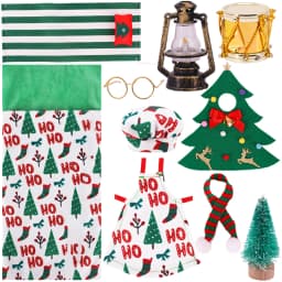 Christmas Doll Accessories Set For Babi 30 CM Doll Clothes Dress For Elf Doll,Toys For Girls,Free Shipping,Christmas Gift