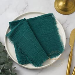 10pcs 32x32cm Cotton Gauze Napkins Retro Burr Design Napkin for Vintage Wedding Receptions Banquets Christmas Table Decoration