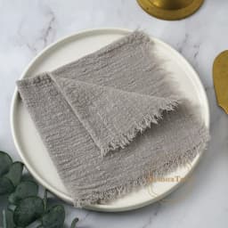 10pcs 32x32cm Cotton Gauze Napkins Retro Burr Design Napkin for Vintage Wedding Receptions Banquets Christmas Table Decoration