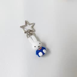 Kawaii Miffy Cute Phone Chain Cartoon Ins Style Keychain Couple Backpack Decoration Pendant Birthday Christmas Gift Toy for Girl