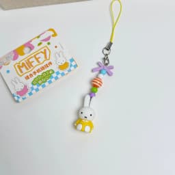 Kawaii Miffy Cute Phone Chain Cartoon Ins Style Keychain Couple Backpack Decoration Pendant Birthday Christmas Gift Toy for Girl