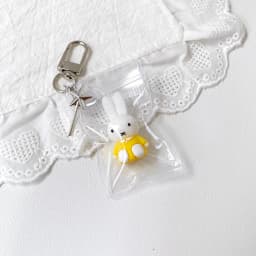 Kawaii Miffy Cute Phone Chain Cartoon Ins Style Keychain Couple Backpack Decoration Pendant Birthday Christmas Gift Toy for Girl