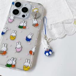 Kawaii Miffy Cute Phone Chain Cartoon Ins Style Keychain Couple Backpack Decoration Pendant Birthday Christmas Gift Toy for Girl