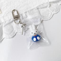 Kawaii Miffy Cute Phone Chain Cartoon Ins Style Keychain Couple Backpack Decoration Pendant Birthday Christmas Gift Toy for Girl