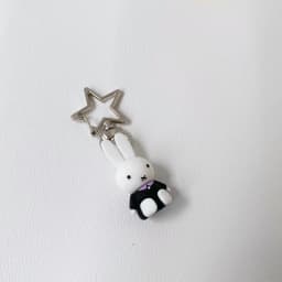 Kawaii Miffy Cute Phone Chain Cartoon Ins Style Keychain Couple Backpack Decoration Pendant Birthday Christmas Gift Toy for Girl