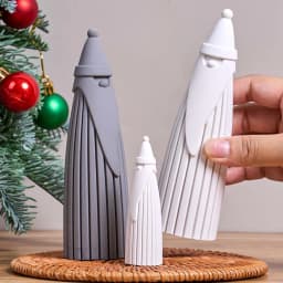 3D Cute Santa Claus Portrait Silicone Mold DIY Christmas Ornament Scented Candle Soap Molds Plaster Resin Making Xams Craft Gift