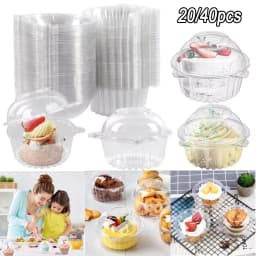 20/40pcs Cupcake Packaging Boxs Cake Box Wedding Muffins Dessert Disposable Container Party Picnics Christmas Decor
