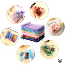 50PCS Gold Star Moon Organza Bags Drawstring Pouches for Christmas Wedding Jewelry Gifts Favors