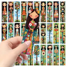 32pcs, Cute Girl Bookmarks, Suitable for Back-to-School Season, Christmas, Halloween, Teachers, Readers, Birthdays.