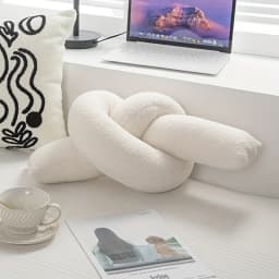 1pc Nordic Style Knotted Bolster Pillow for Sofa Bedroom Office Decor Pillow Gift for Christmas Home Living Room Decorate