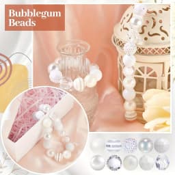 20 Pcs Chunky Bubblegum Beads Focal Beads Pen Beads Large Rhinestone Pearl Beads Christmas Beads for Pen Jewelry Making Keychain