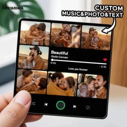 Customized photo 7pcs Photo Music Fridge Magnet with Frame Personalized Refrigerator Magnets for Christmas Gift