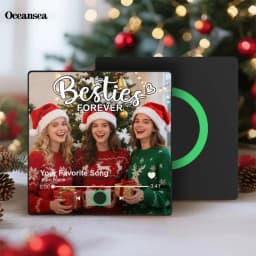 Customized photo 7pcs Photo Music Fridge Magnet with Frame Personalized Refrigerator Magnets for Christmas Gift